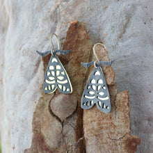 Load image into Gallery viewer, Lydia Lichen Moth Drop Earrings
