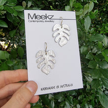 Load image into Gallery viewer, Monstera Leaf Drop Earrings
