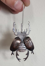 Load image into Gallery viewer, Rhinoceros Beetle Drop Earrings
