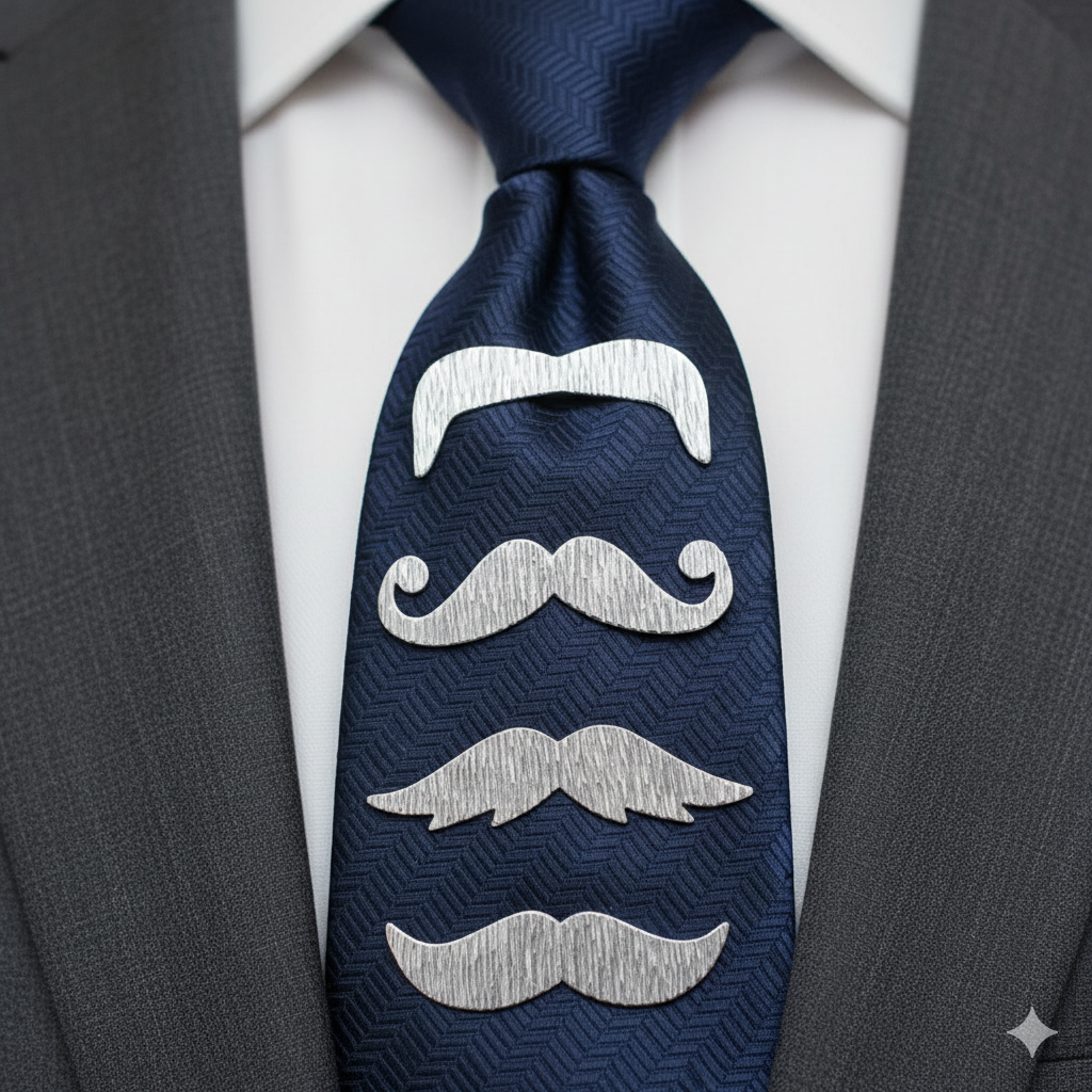 Moustache Brooches