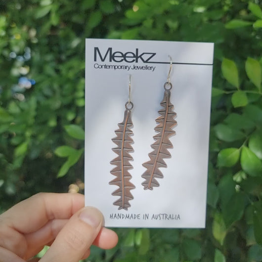 Banksia Baxteri Leaf Earrings Video
