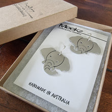 Load image into Gallery viewer, elephant drop earrings in packaging box
