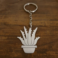 Load image into Gallery viewer, Plant Keychain - Potted Aloe Vera 
