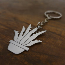 Load image into Gallery viewer, Plant Keychain - Potted Aloe Vera
