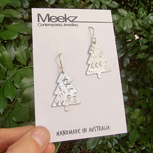 Load image into Gallery viewer, Christmas Tree X&#39;s &amp; S&#39;s Pattern Aluminium Drop Earrings
