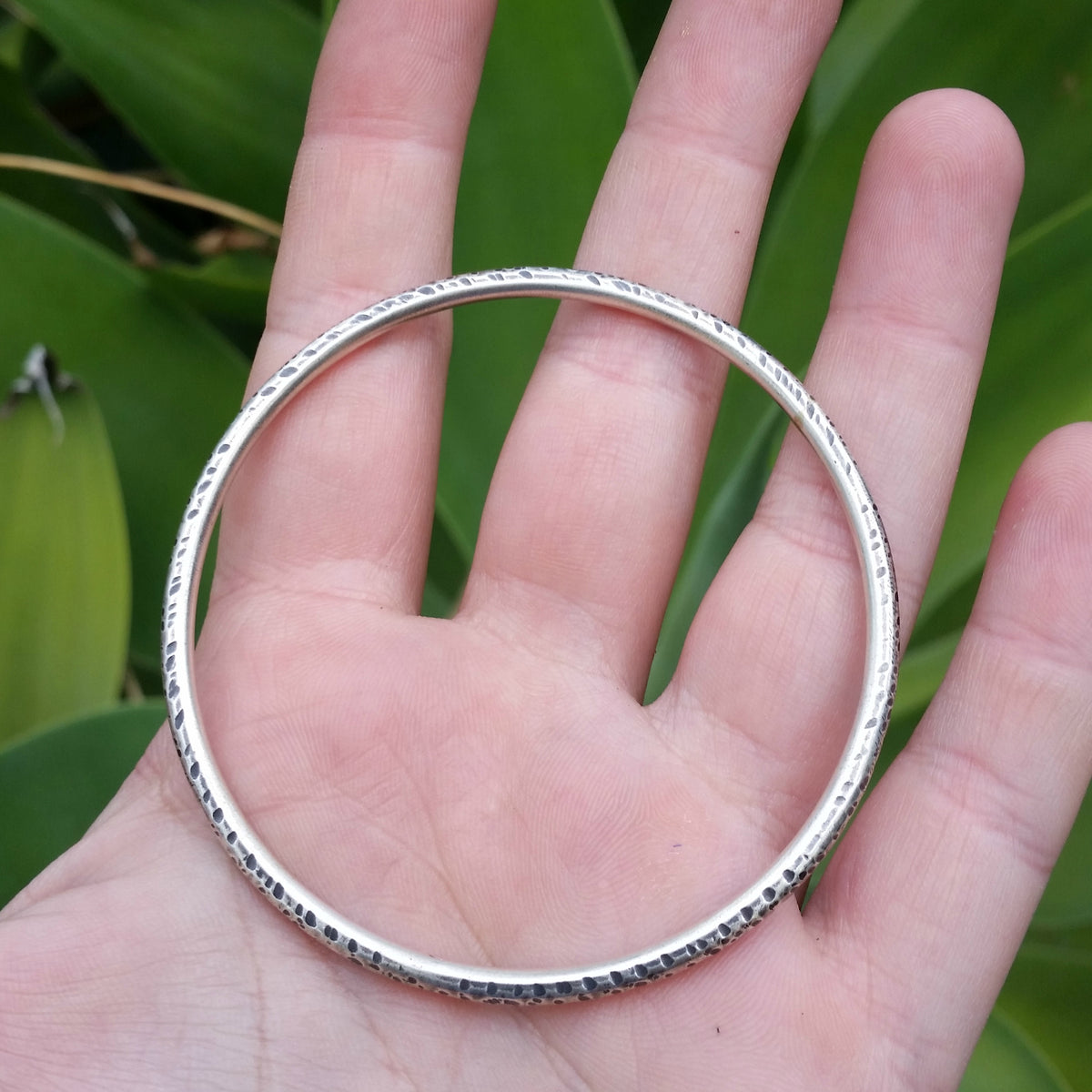 Round Sterling Silver Bangles