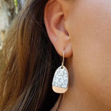 Load image into Gallery viewer, Double Drop Earrings Egg modelled by Michaela
