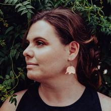 Load image into Gallery viewer, Australiana - Echidna Hoop Earrings Modelled by Erin
