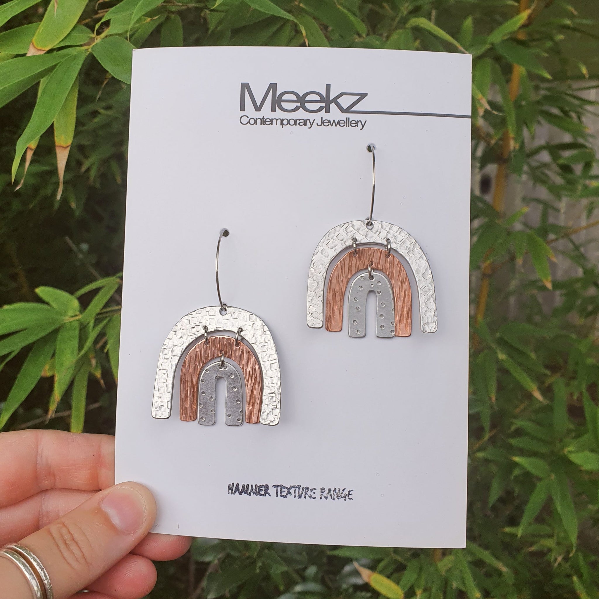 Rainbow Hoop Earrings Meekz Contemporary Jewellery