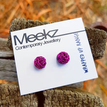 Load image into Gallery viewer, Pom Pom Studs Small Amethyst 
