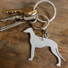 Load image into Gallery viewer, Greyhound Key Chain Full Body on keys
