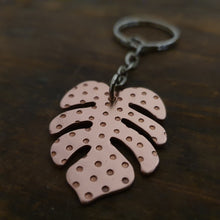 Load image into Gallery viewer, Monstera Keychain close up
