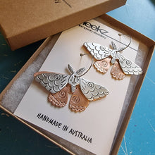 Load image into Gallery viewer, Moth Hoop Earrings &amp; Packaging Gift Box
